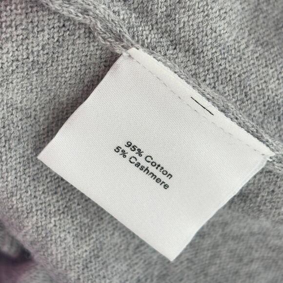 Summersalt Gray Two Tone Cotton Cashmere Cardigan Sweater - Picture 11 of 12